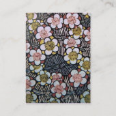 CARTE DE VISITE HAIKU / FLEURS DE PRINTEMPS ROSE ROSE BLANC NOIR (Dos)