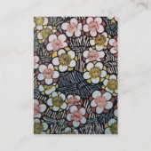 CARTE DE VISITE HAIKU / FLEURS DE PRINTEMPS ROSE ROSE BLANC NOIR (Dos)