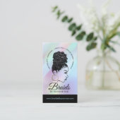 Carte De Visite Hair Braider Braid Stylist Beautician Salon (Debout devant)
