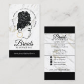Carte De Visite Hair Braider Braiding Salon Braid Stylist  (Devant / Derrière)
