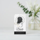 Carte De Visite Hair Braider Braiding Salon Braid Stylist  (Debout devant)