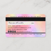 Carte De Visite Hair Braider Rainbow Driving Parties scintillant C (Dos)