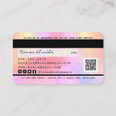 Carte De Visite Hair Braider Rainbow Driving Parties scintillant C (Dos)