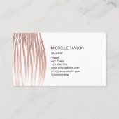 Carte De Visite Hair Braider, salon de cheveux pour Braids Busines (Dos)