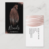 Carte De Visite Hair Braider, salon de cheveux pour Braids Busines (Devant / Derrière)