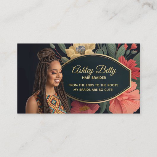 Carte de visite Hair Braider Slogans (Devant)