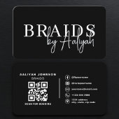 Carte De Visite Hair Braiding Booking QR Code