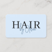 Carte De Visite Hair Stylist Blue QR Code Professional (Devant)