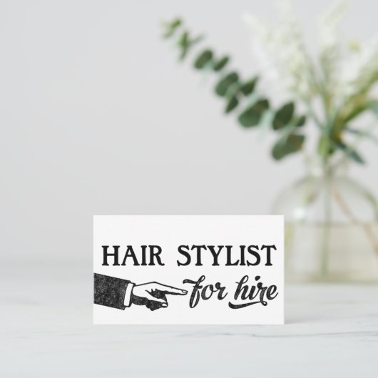 Carte De Visite Hair Stylist Business Cards (Debout devant)