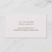 Carte De Visite Hair Stylist Gold Ciseau & Girl Beauté Salon (Dos)