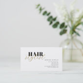 Carte De Visite Hair Stylist Modern Minimalist Plain Profile (Debout devant)