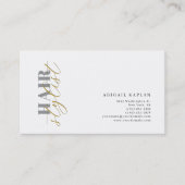 Carte De Visite Hair Stylist Modern Minimalist Plain Profile (Devant)