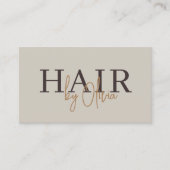 Carte De Visite Hair Stylist Modern Neutral QR Code  (Devant)
