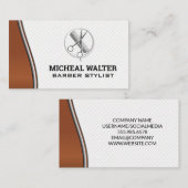 Carte De Visite Hair Stylist Outils et logo beauté (Devant / Derrière)