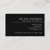 Carte De Visite Hair Stylist Professional QR Code Logo Moderne (Dos)