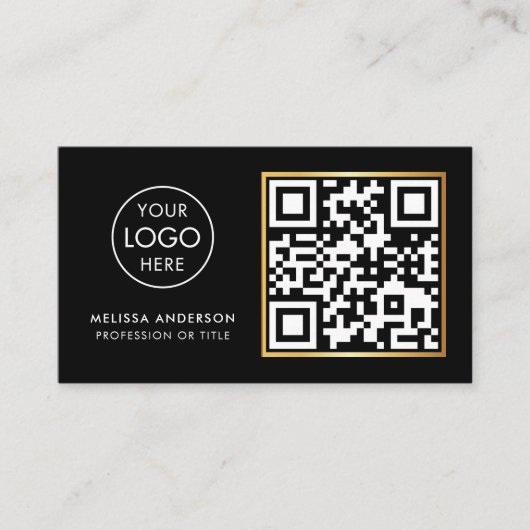 Carte De Visite Hair Stylist Professional QR Code Logo Moderne (Devant)