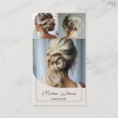 Carte De Visite Hair Stylist Salon Custom 3 Photos QR Code (Devant)