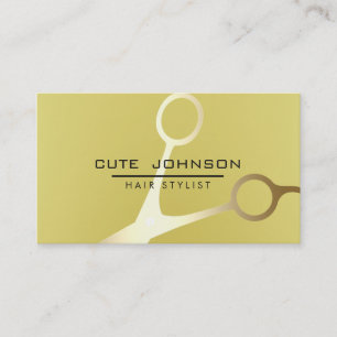 Carte De Visite Hair Stylliste Professional Fashion Gold Faux