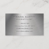 Carte De Visite Hairstylist Razor Blade Metallic Stainless  (Dos)