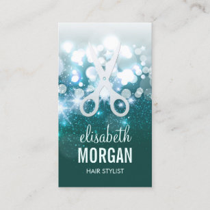 Carte De Visite HairStylist Turquoise Turquoise Glamor Parties sci