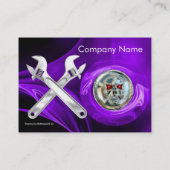 Carte De Visite HÂLE DE CHROME ET WRENCHES MÉTAL MÉCANIQUE perle (Dos)