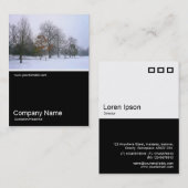 Carte De Visite Half&Half Photo 0104 - Neige dans le parc (Devant / Derrière)