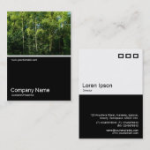 Carte De Visite Half&Half Photo 0105 - Arbres à bouleau d'argent (Devant / Derrière)