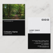 Carte De Visite Half&Half Photo 012 - Chemin dans la forêt (Devant / Derrière)