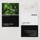 Carte De Visite Half&Half Photo 027 - Soleil dans les arbres (Devant / Derrière)