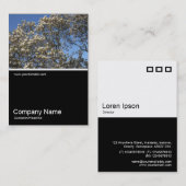 Carte De Visite Half&Half Photo 0315 - Arbre de Magnolia en fleurs (Devant / Derrière)