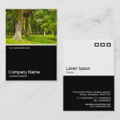 Carte De Visite Half&Half Photo 080 - Arbres dans le parc, Huile (Devant / Derrière)