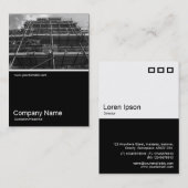 Carte De Visite Half&Half Photo - Écrasage B&W (Devant / Derrière)