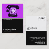 Carte De Visite Half&Half Photo - Hotline - Violet CC33FF (Devant / Derrière)