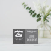 Carte De Visite Half & Half (Téléphone)- Nuances de Gris (Debout devant)
