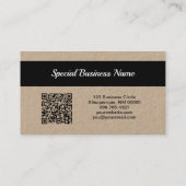 Carte De Visite Half Oval Professional Photo Nanny & QR Code (Dos)