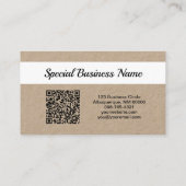 Carte De Visite Half Oval Professional Photo QR Code Nanny  (Dos)