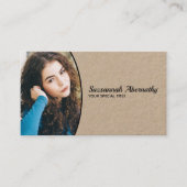 Carte De Visite Half Oval Professional Photo QR Code Nanny  (Devant)