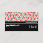 Carte De Visite Halfway V3 - Hexagon Motif 04 (Dos)