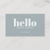 Carte De Visite Hallo blanc gris bleu (Devant)