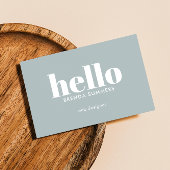 Carte De Visite Hallo blanc gris bleu