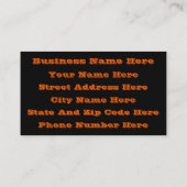 Carte De Visite Halloween Chats Chat Citrouille Et Lune Dessin (Dos)