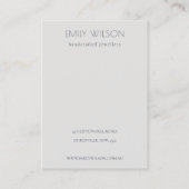 Carte De Visite Halloween Citrouille Spider Logo Collier Bijoux (Dos)