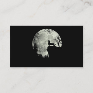 Carte De Visite Halloween Dachshund Et Lune
