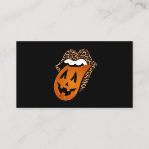 Carte De Visite Halloween de la bouche de langue