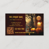 Carte De Visite Halloween du cimetière éffrayant (Dos)