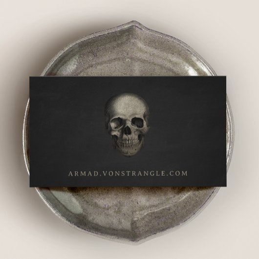 Carte De Visite Halloween du crâne humain
