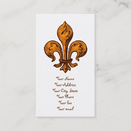 Carte De Visite Halloween Fleur de lis (Devant)