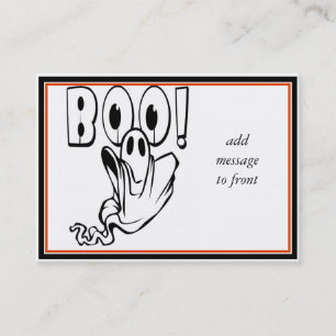 Carte De Visite Halloween Ghost dit "BOO !"