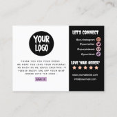 Carte De Visite Halloween Ghost Petite entreprise merci (Dos)