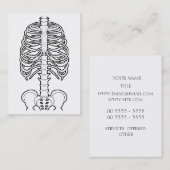 Carte De Visite Halloween hanté par squelette (Devant / Derrière)